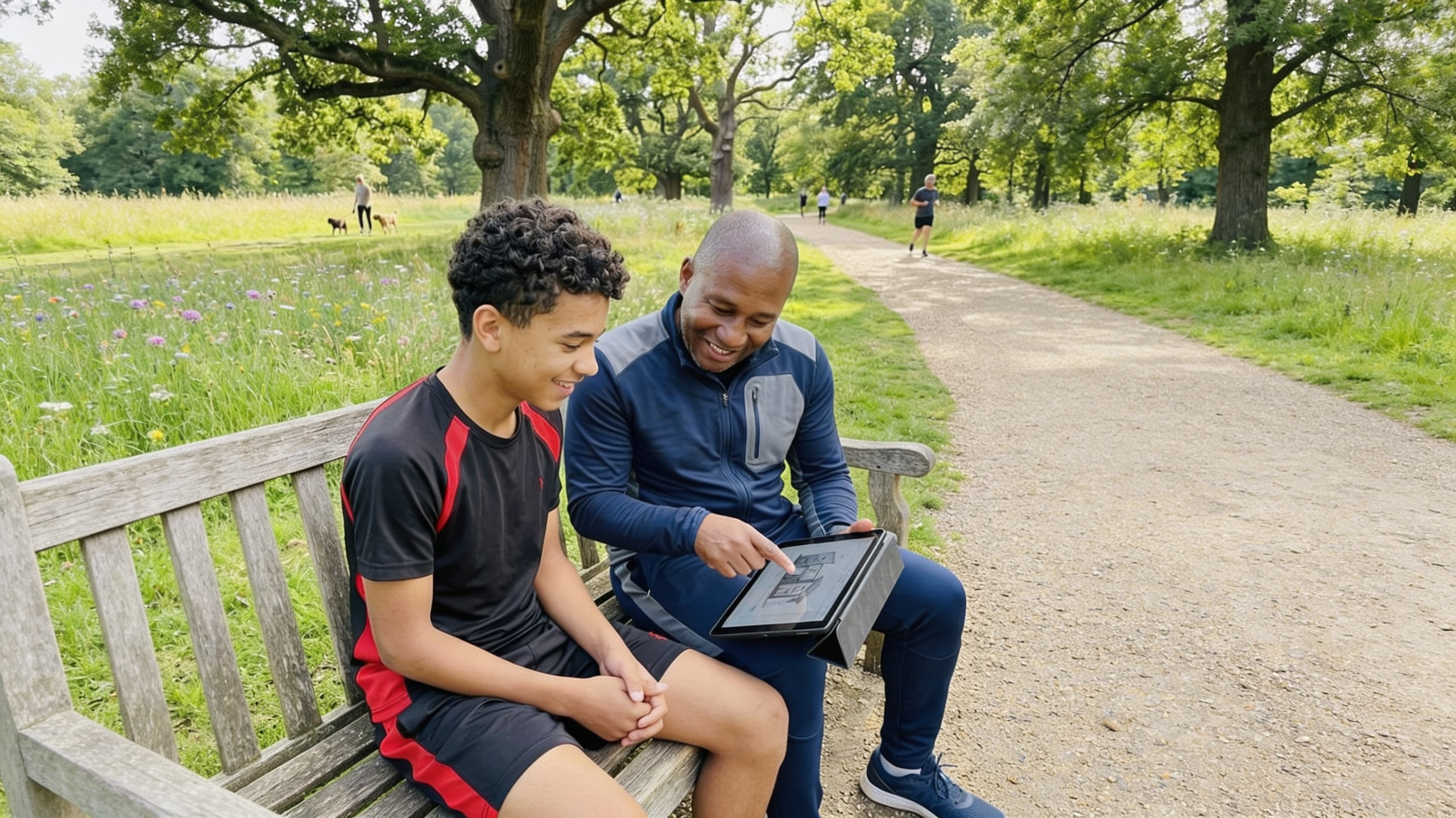 Uplifting mentoring scene